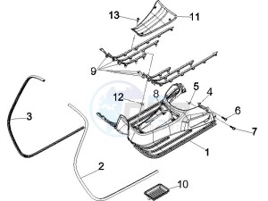 GTS 250 ie Super USA drawing Central cover - Footrests