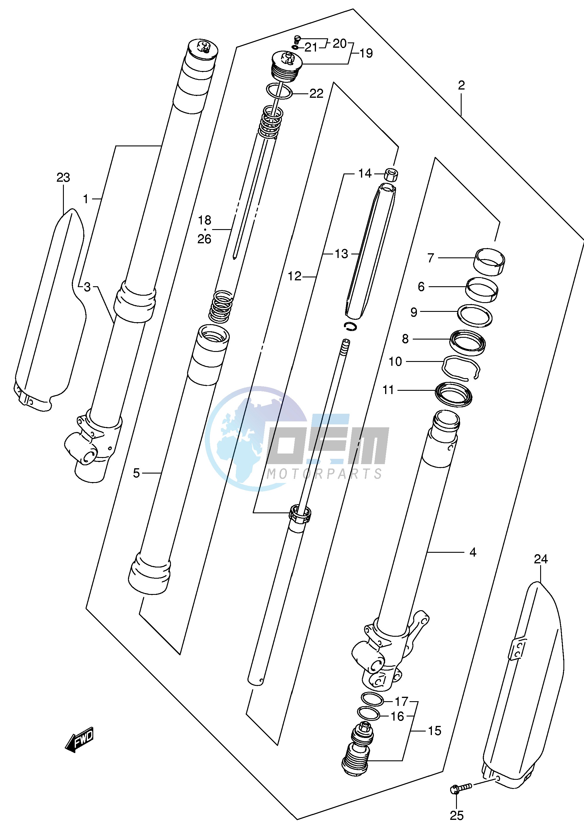 FRONT FORK DAMPER (MODEL K5 K6)