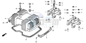 CB125T drawing CYLINDER HEAD COVER