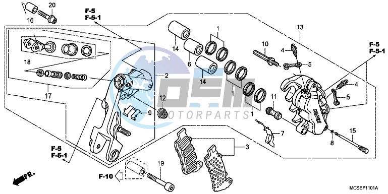 LEFT FRONT BRAKE CALIPER