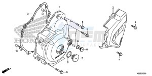 CRF250LE CRF250L Korea - (KO) drawing LEFT CRANKCASE COVER