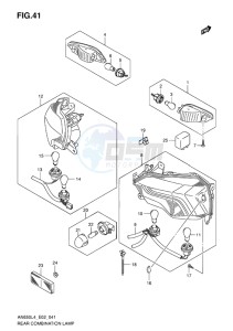 AN650 drawing REAR COMBINATION LAMP