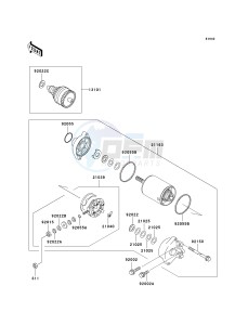 JT 900 B [900 STS] (B3-B4) [900 STS] drawing STARTER MOTOR