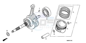 TRX250TEB drawing CRANKSHAFT/ PI STON