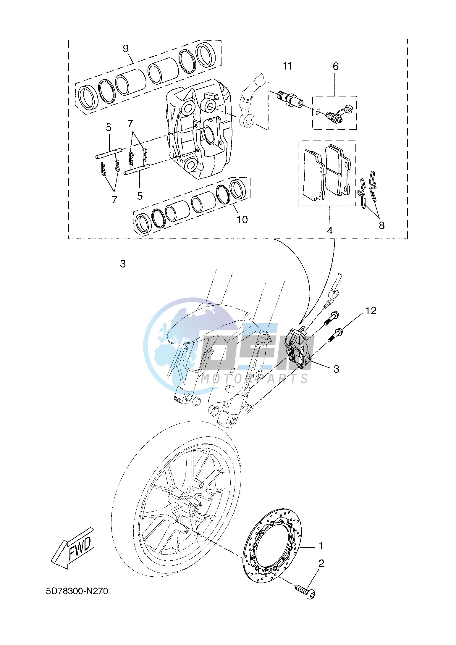 FRONT BRAKE CALIPER