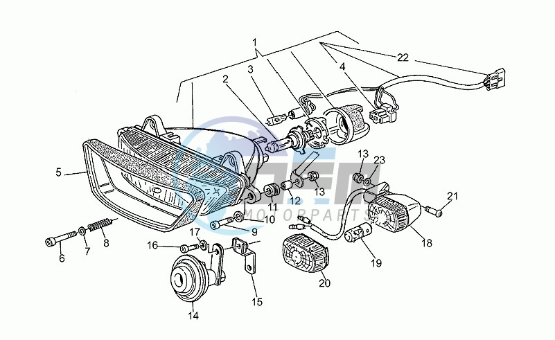 Headlight-horn