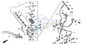 CB1300SA9 Europe Direct - (ED / ABS BCT MME TWO TY2) drawing FR. BRAKE MASTER CYLINDER (CB1300A/CB1300SA)