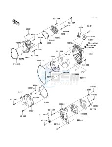 ZX 600 R [NINJA ZX-6R MONSTER ENERGY] (R9FA) R9FA drawing ENGINE COVER-- S- -