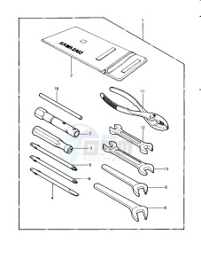 KLT 200 B [KLT200] (B1) | SOLID AXLE [KLT200] drawing OWNER TOOLS