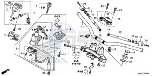 CB500FE CB500F UK - (E) drawing HANDLE PIPE/ TOP BRIDGE