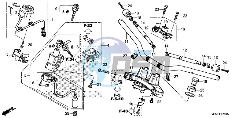 HANDLE PIPE/ TOP BRIDGE