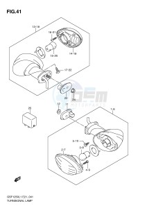 GSF1250 (E21) Bandit drawing TURNSIGNAL LAMP (GSF1250L1 E21)