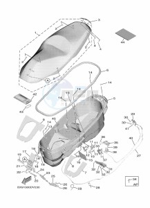 MWD300 TRICITY 300 (BED2) drawing SEAT