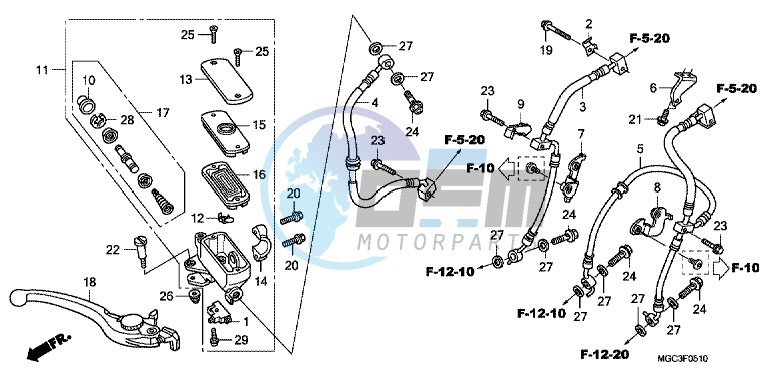 FR. BRAKE MASTER CYLINDER (CB1100A)