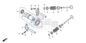 PES125R drawing CAMSHAFT/VALVE