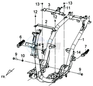 TONIK 125 drawing FRAME / BATTERY