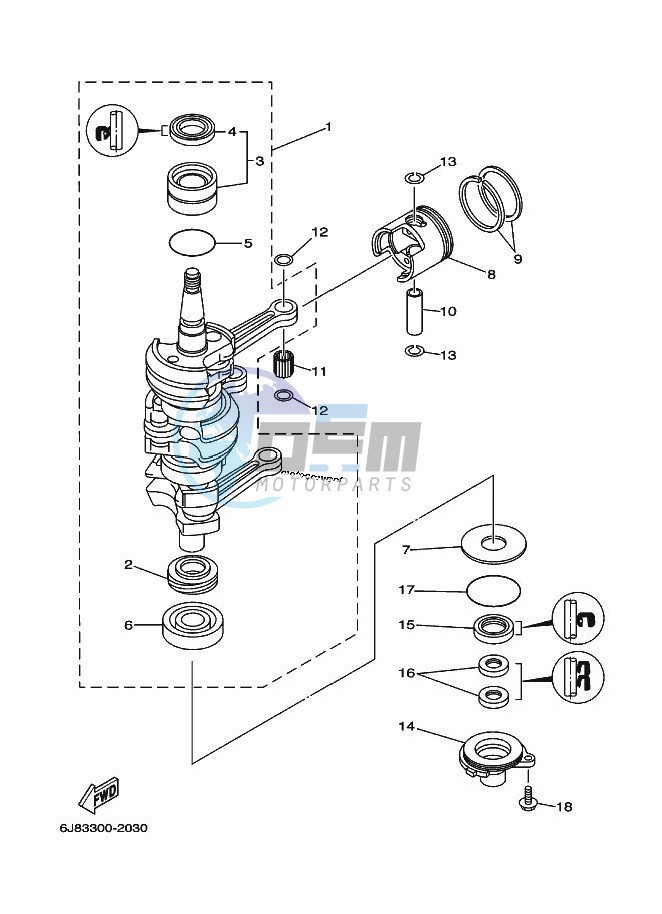 CRANKSHAFT--PISTON