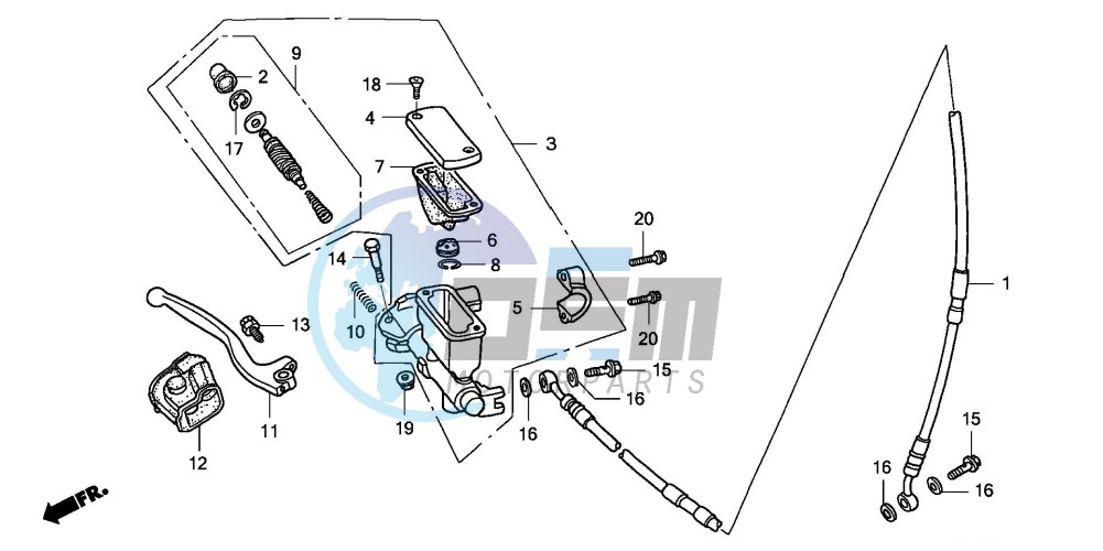 FR. BRAKE MASTER CYLINDER