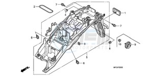 CB600FAA Europe Direct - (ED / ABS) drawing REAR FENDER