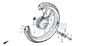 C90ST 70 drawing FRONT WHEEL