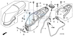 PES125R9 Europe Direct - (ED / STC) drawing SEAT/LUGGAGE BOX