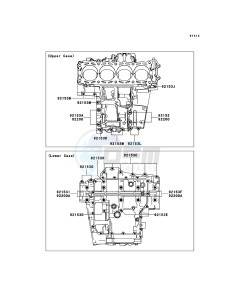 1400GTR_ABS ZG1400CBF FR GB XX (EU ME A(FRICA) drawing Crankcase Bolt Pattern