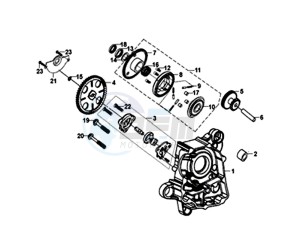 FNX 125 (GC12G1-EU) (L9) drawing CRANKCASE RIGHT / OIL PUMP