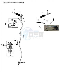 DJANGO 50 4T SPORT drawing BRAKING SYSTEM