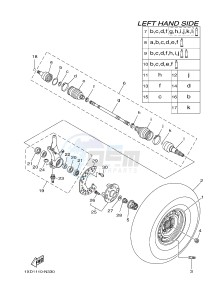 YXM700E YXM700PE VIKING EPS (1XP3) drawing FRONT WHEEL