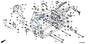 VT750CSD Shadow - VT750CS-D 2ED - (2ED) drawing FRAME BODY (VT750C/C2S/CA/CS)