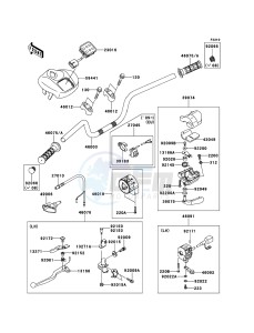 KFX700 KSV700ABF EU drawing Handlebar