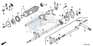 TRX420TE1F TRX420 Europe Direct - (ED) drawing GEARSHIFT FORK (TRX420FE1/FM1/FM2/TE1/TM1)