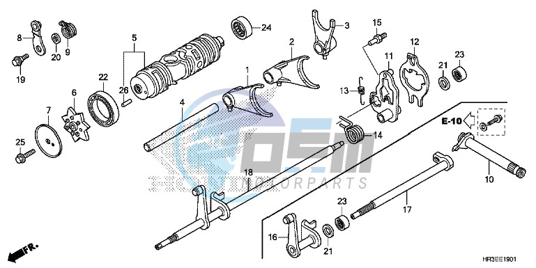 GEARSHIFT FORK (TRX420FE1/FM1/FM2/TE1/TM1)