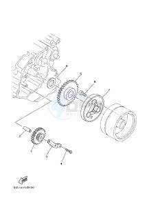 YBR125ESD (51P3) drawing STARTER CLUTCH