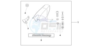 CBR1000RA9 ED / ABS REP drawing HUGGER CANDY ACHILLES BLACK METALLIC