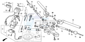 CBR600FS drawing HANDLE PIPE/TOP BRIDGE