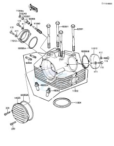 KZ 250 D [CSR] (D2) [CSR] drawing CYLINDER HEAD_COVERS -- 81 D2- -