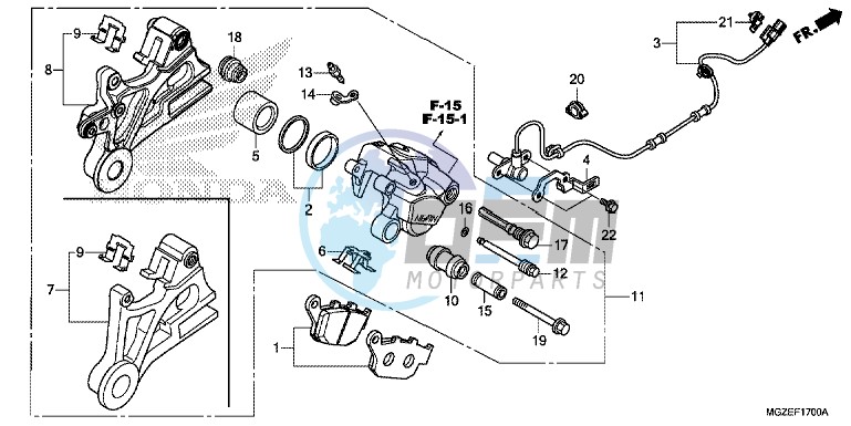 REAR BRAKE CALIPER