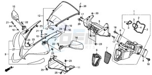 CBR600RR drawing UPPER COWL