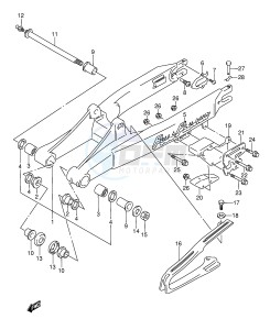 RMX250 (E1) drawing REAR SWINGING ARM (MODEL K L)