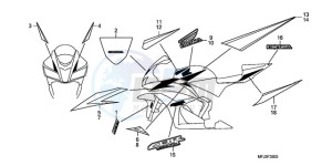 CBR600RA9 France - (F / ABS CMF) drawing MARK/STRIPE (6)