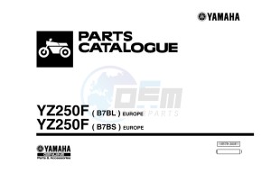 YZ250F (B7BS) drawing Infopage-1