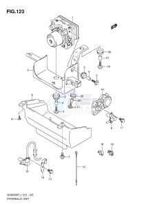 GSX650F (E21) Katana drawing HYDRAULIC UNIT (GSX650FAL1 E21)