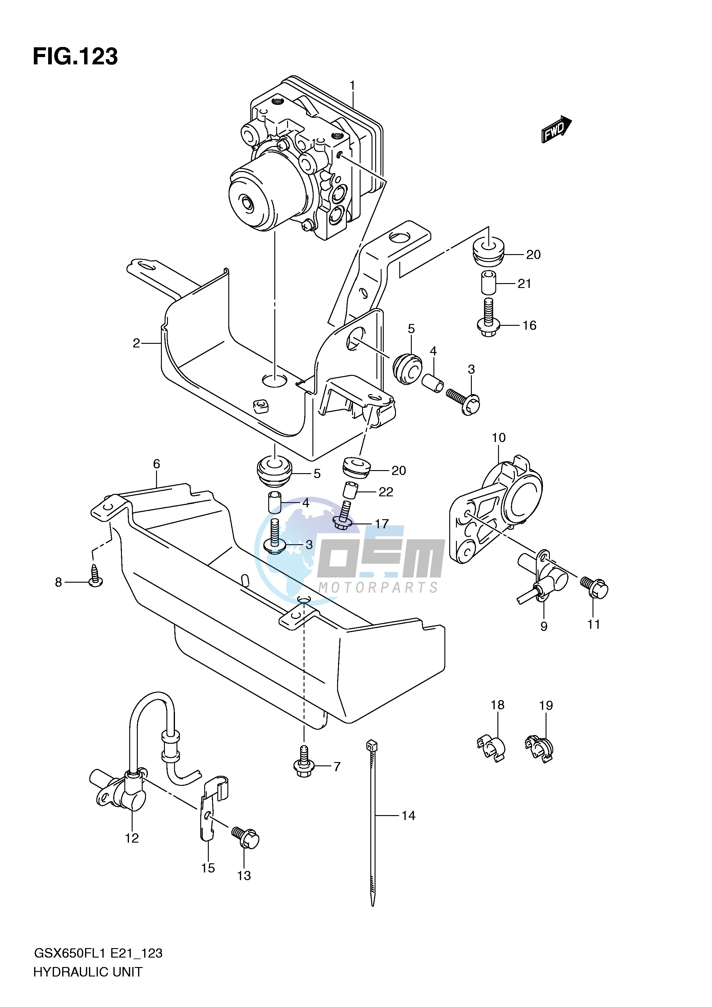 HYDRAULIC UNIT (GSX650FAL1 E21)