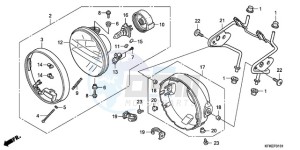 VTR2509 Australia - (U / MK) drawing HEADLIGHT (VTR250-U)