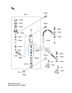 RM100 (E28) drawing REAR MASTER CYLINDER