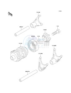 KX 85 A [KX85 MONSTER ENERGY] (A6F - A9FA) A6F drawing GEAR CHANGE DRUM_SHIFT FORK-- S- -