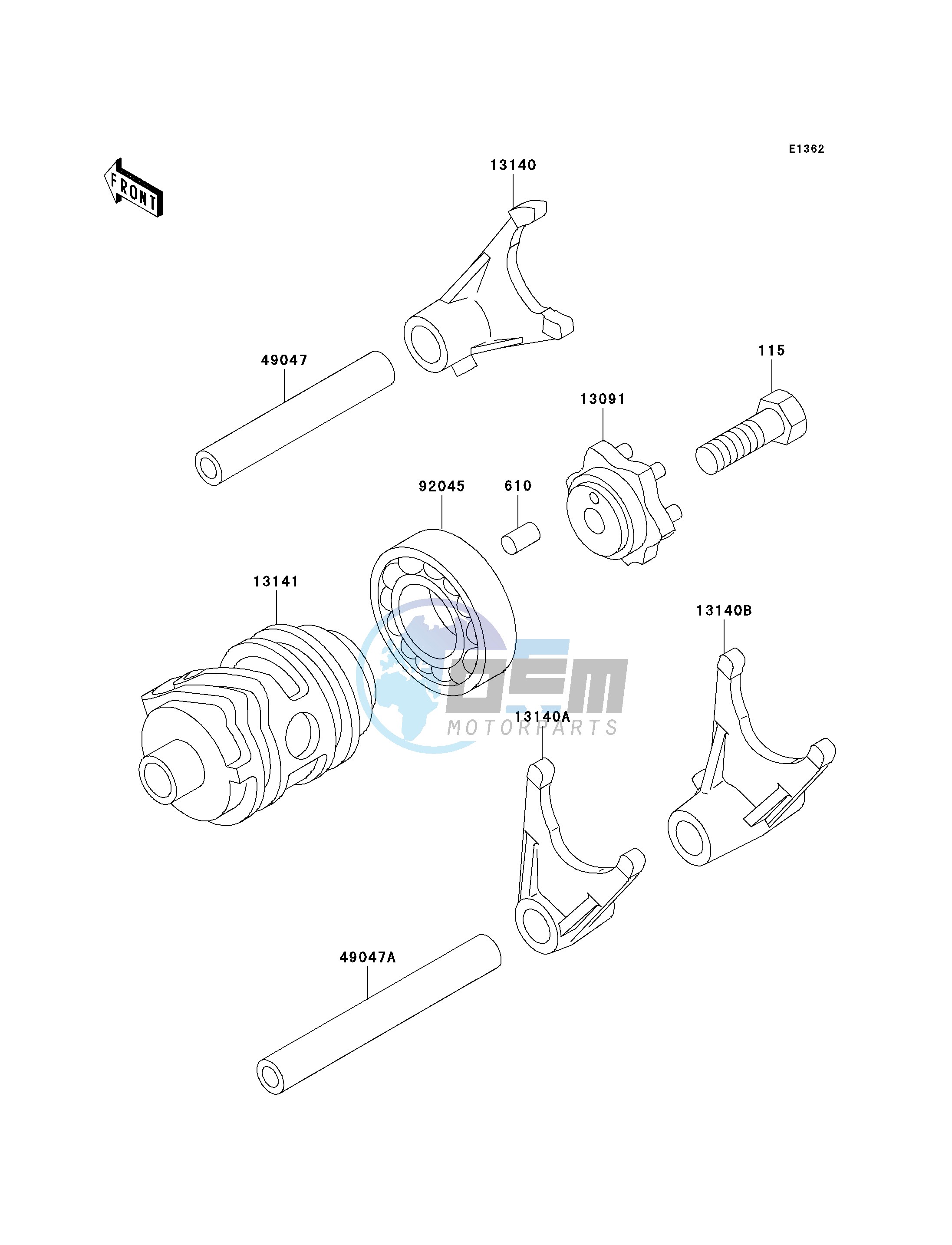 GEAR CHANGE DRUM_SHIFT FORK-- S- -