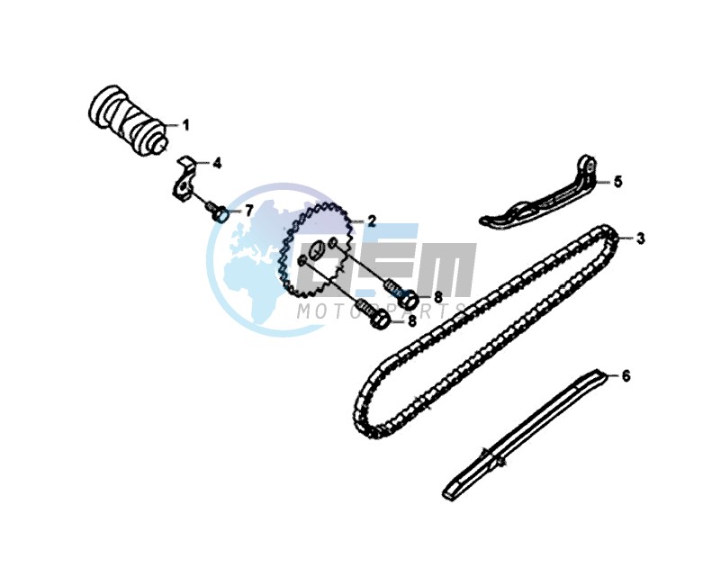 CHAIN / CHAIN TENSIONER / CHAIN GUIDE