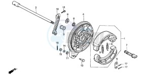 VT1100C drawing REAR BRAKE PANEL (VT1100C)